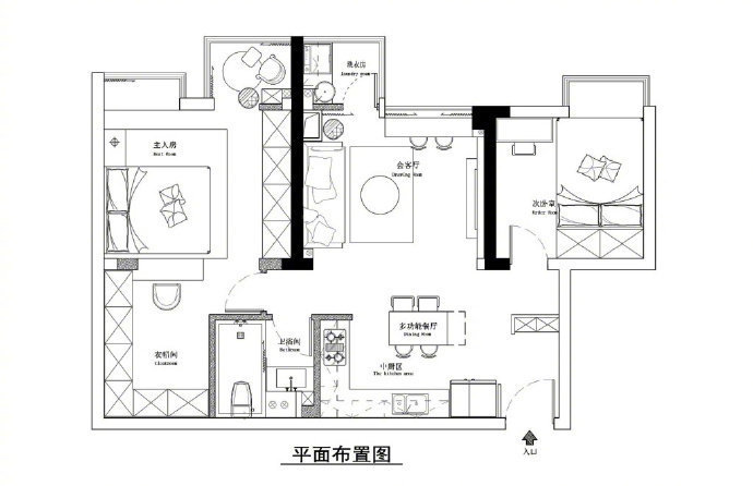 85平三室公寓設(shè)計(jì)，衣帽間無(wú)疑是最滿意